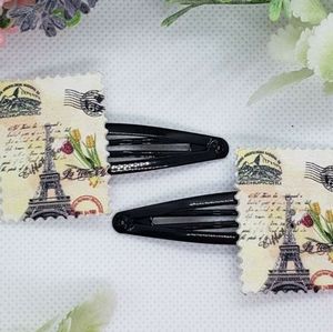 Paris Theme "Stamp" Barrette